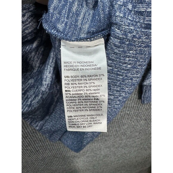 Chicos Zenergy Cowl Neck Tunic Sweater Top Size 0 (4/6) Blue Heather Long Sleeve - Picture 4 of 10